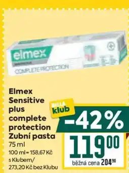 Billa Elmex Sensitive plus complete protection Zubní pasta nabídka
