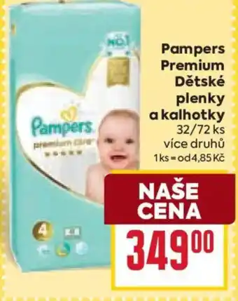 Billa Pampers Premium Dětské plenky a kalhotky nabídka