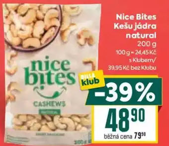 Billa Nice Bites Kešu jádra natural nabídka