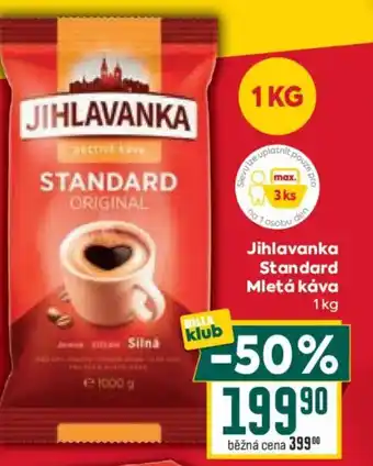 Billa Jihlavanka Standard Mletá káva nabídka