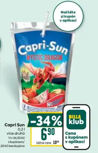 Billa Capri-Sun nabídka