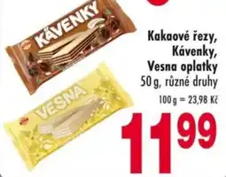 Qanto Kakaové řezy, Kávenky, Vesna oplatky nabídka