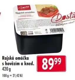 Qanto Rajská omáčka s hovězím a kned. nabídka