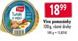Qanto Viva pomazánky nabídka