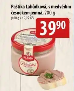 Bala Paštika Lahůdková, s medvědím česnekem jemná nabídka