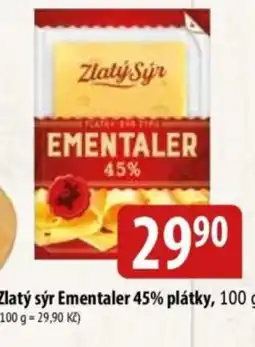 Bala Zlatý sýr Ementaler 45% plátky nabídka