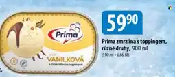 Bala Prima zmrzlina s toppingem nabídka