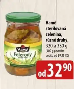 Bala Hamé sterilovaná zelenina nabídka