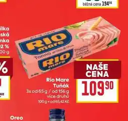 Billa Rio Mare Tuňák 3x od 65 g/ od 156 g nabídka