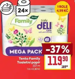 Billa Tento Family Toaletní papír 337 m nabídka