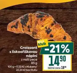 Billa Croissant s lískooříškovou náplní z naší pece nabídka