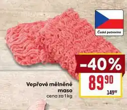 Billa Vepřové mělněné maso cena za nabídka