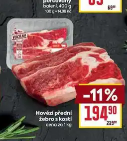 Billa Hovězí přední žebro s kostí cena za nabídka