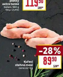 Billa Kuřecí stehna maxi cena za nabídka