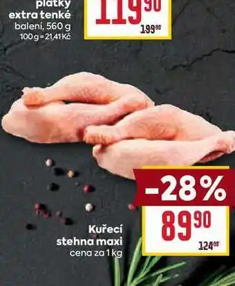 Billa Kuřecí stehna maxi cena za nabídka