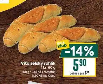 Billa Vita selský rohlík 1ks nabídka
