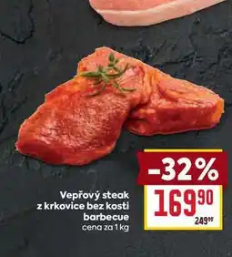 Billa Vepřový steak z krkovice bez kosti barbecue cena za nabídka
