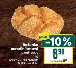 Billa Raženka cereální tmavá z naší pece nabídka