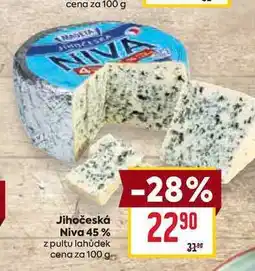 Billa Jihočeská Niva 45% z pultu lahůdek cena za nabídka
