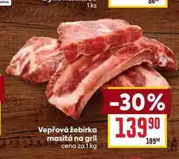 Billa Vepřová žebírka masitá na gril cena za nabídka