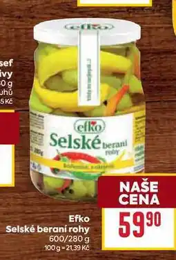 Billa Efko Selské beraní rohy 600/280 g nabídka