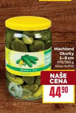 Billa Machland Okurky 5-8 cm 670/360 g nabídka