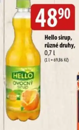 Bala Hello sirup nabídka