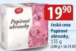 Bala Česká cena Papírové ubrousky nabídka