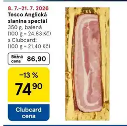 Tesco Tesco Anglická slanina speciál nabídka