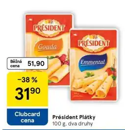 Tesco Président plátky nabídka