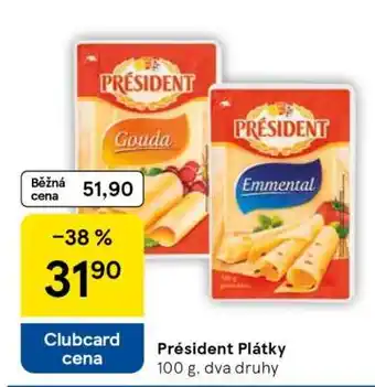 Tesco Président plátky nabídka