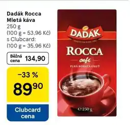 Tesco Dadák Rocca Mletá káva nabídka