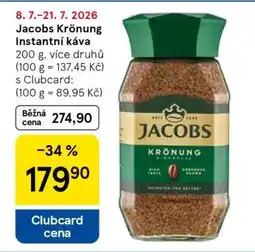 Tesco Jacobs Krönung Instantní káva nabídka