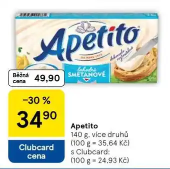 Tesco Apetito nabídka
