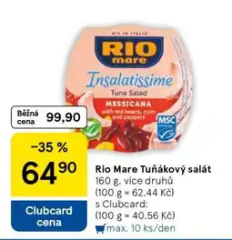 Tesco RIO MARE Tuňákový salát nabídka