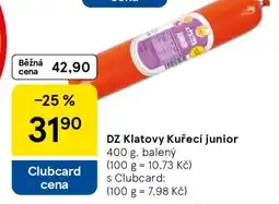 Tesco DZ Klatovy kuřecí junior nabídka