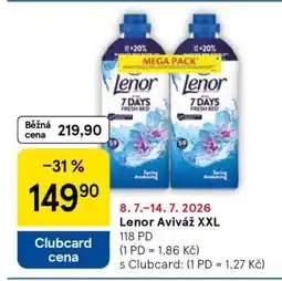 Tesco Lenor Aviváž XXL nabídka