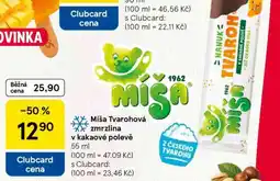 Tesco Míša Tvarohová Zmrzlina v kakaové polevě nabídka
