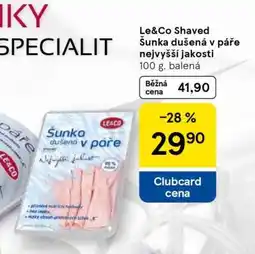 Tesco Le & Co Shaved Šunka dušená v páře nejvyšší jakosti nabídka