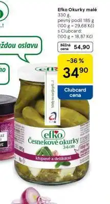 Tesco Efko Okurky malé nabídka