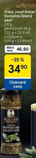 Tesco Franz Josef Kaiser Exclusive Zelený pepř nabídka