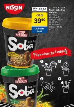Tesco Nissin Soba Cup Noodles nabídka