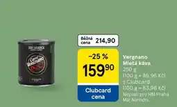 Tesco Vergnano Mletá káva nabídka