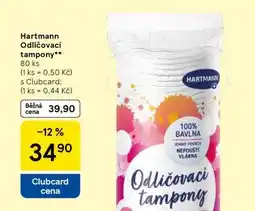 Tesco Hartmann Odličovací tampony nabídka