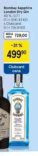 Tesco Bombay Sapphire London Dry Gin nabídka