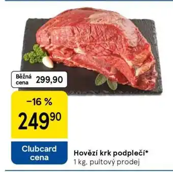 Tesco Hovězí krk podlečí nabídka