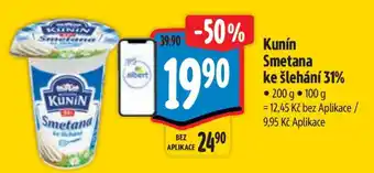 Albert KUNÍN SMETANA KE ŠLEHÁNÍ 31 % nabídka