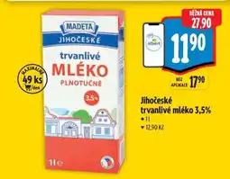 Albert Jihočeské Trvanlivé mléko 3,5% nabídka