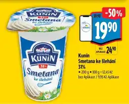 Albert KUNÍN SMETANA KE ŠLEHÁNÍ 31 % nabídka