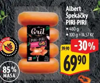 Albert Albert špekáčky PIRI PIRI nabídka
